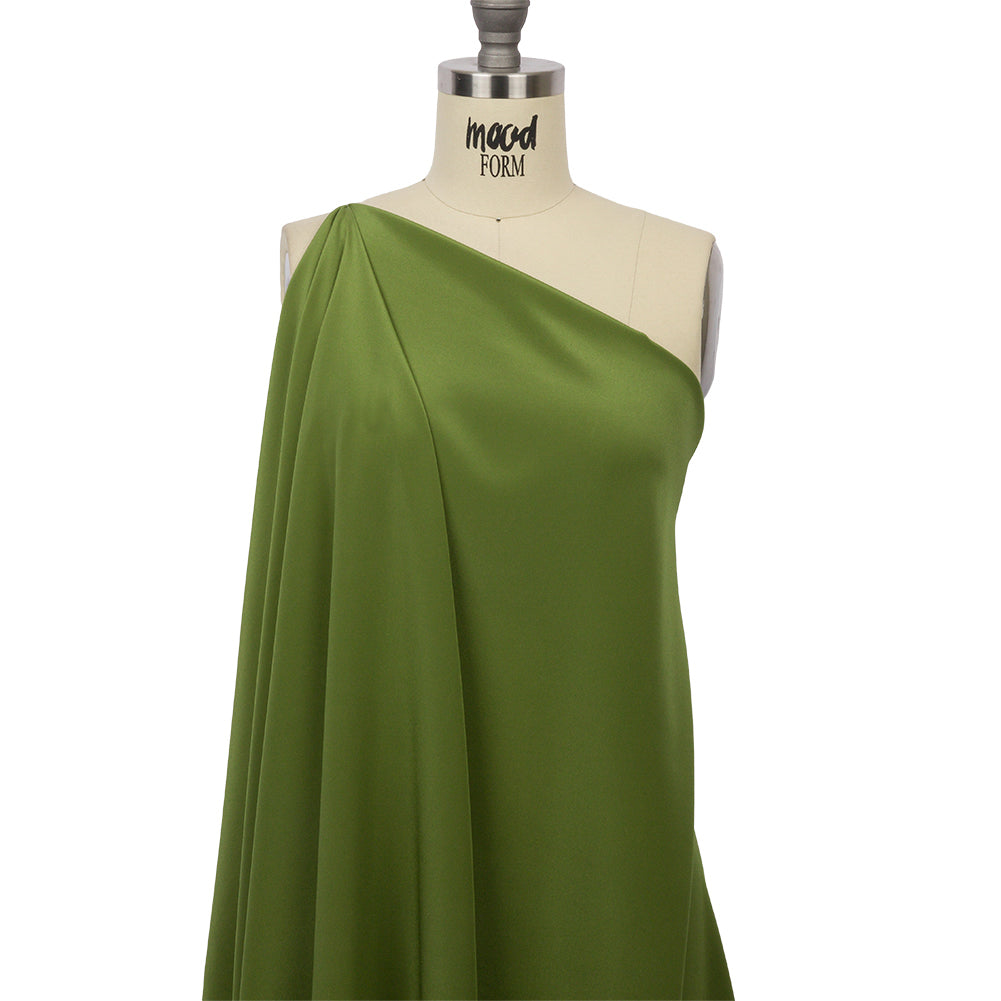 Silk Crepe de Chine - Pesto Green - Premium Collection