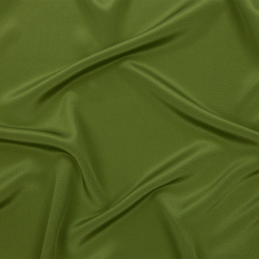 Silk Crepe de Chine - Pesto Green - Premium Collection