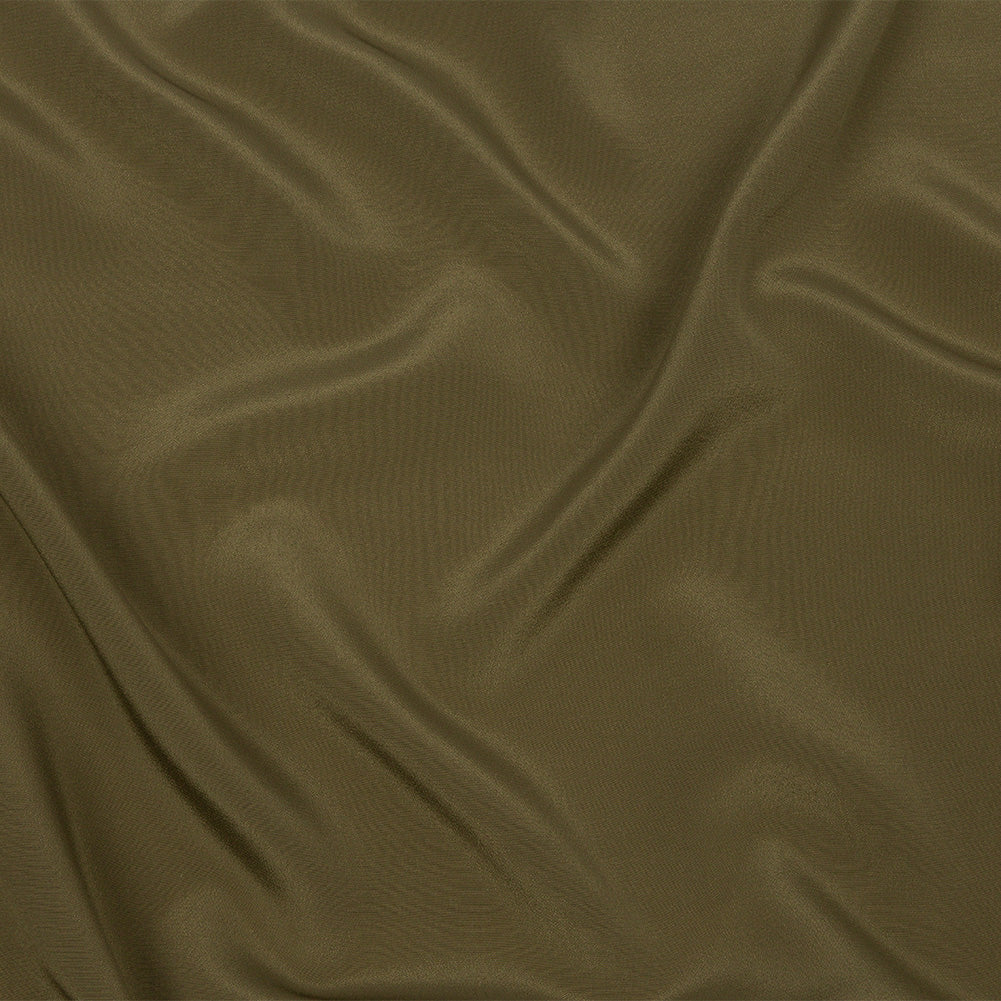 Silk Crepe de Chine - Olive Green - Premium Collection