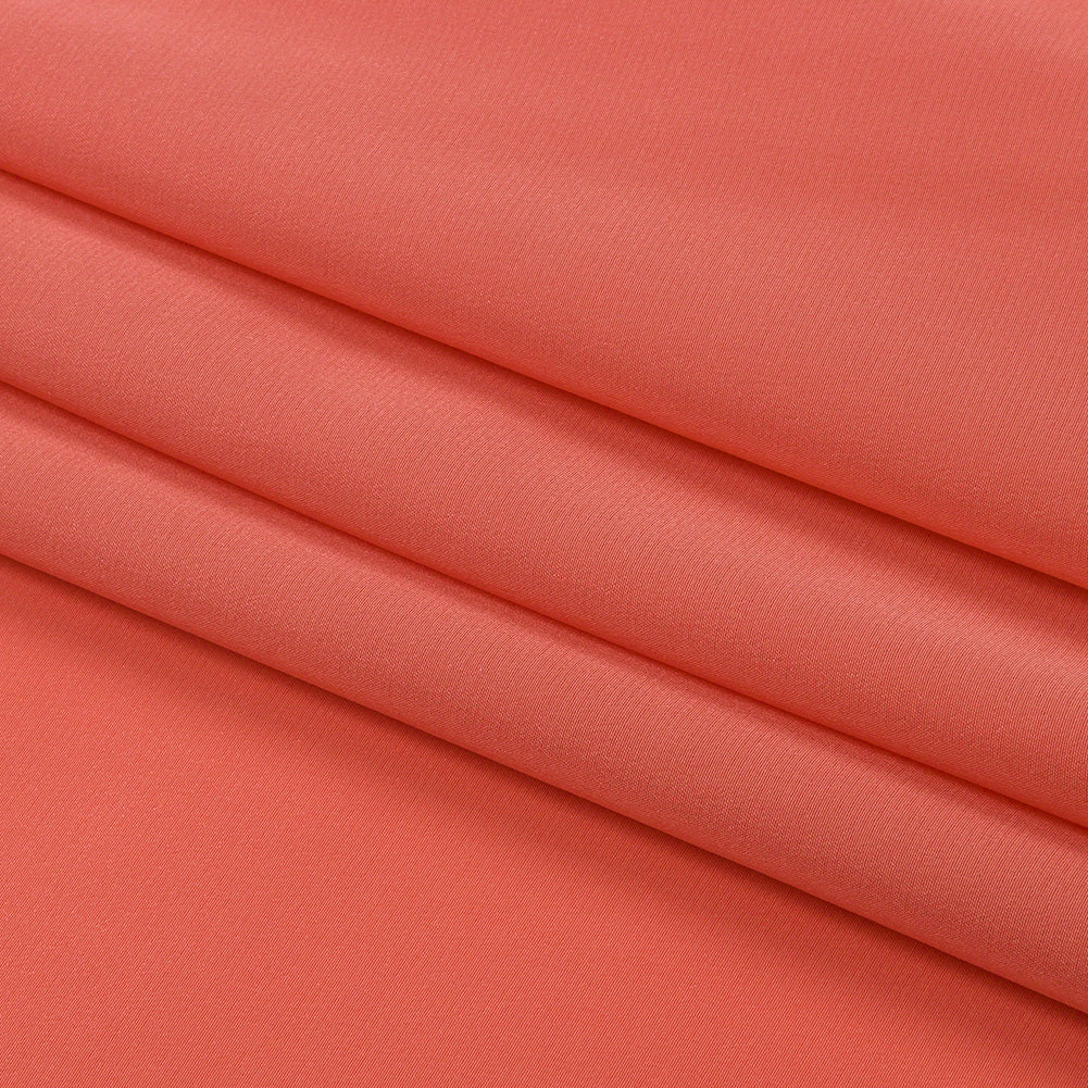 Silk Crepe de Chine - Coral - Premium Collection