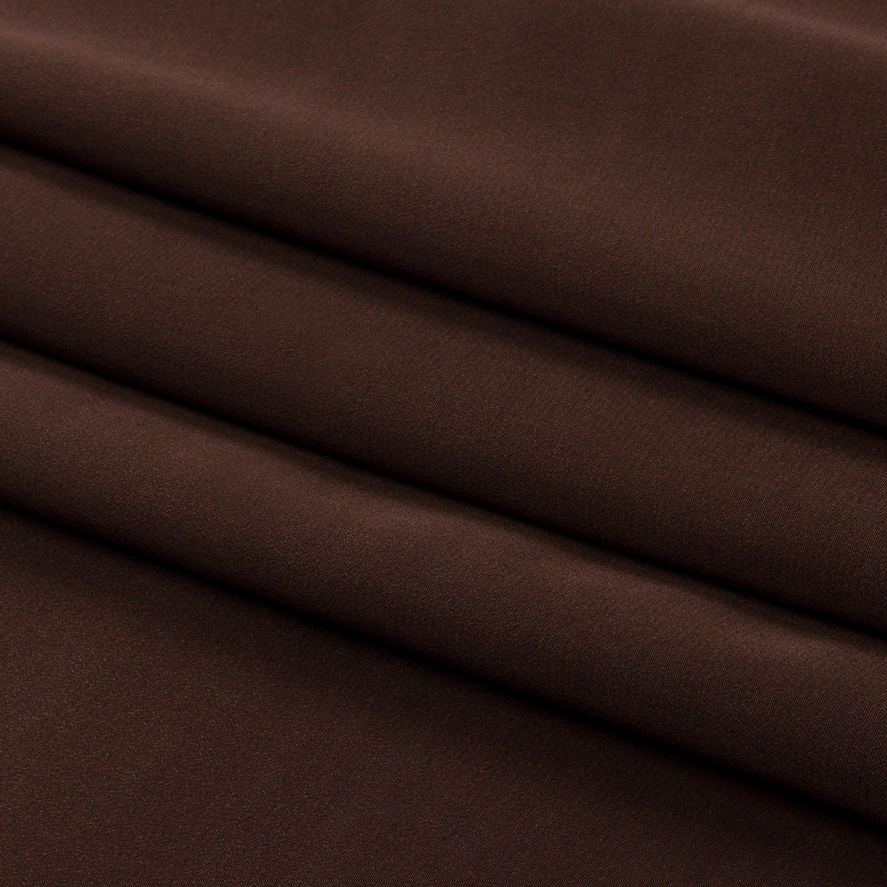 Silk Crepe de Chine - Dark Brown - Premium Collection
