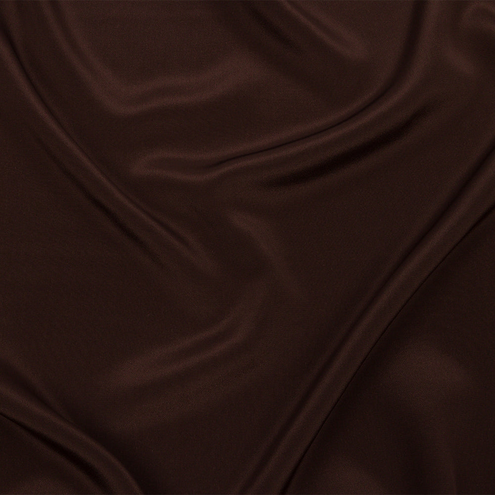 Silk Crepe de Chine - Dark Brown - Premium Collection