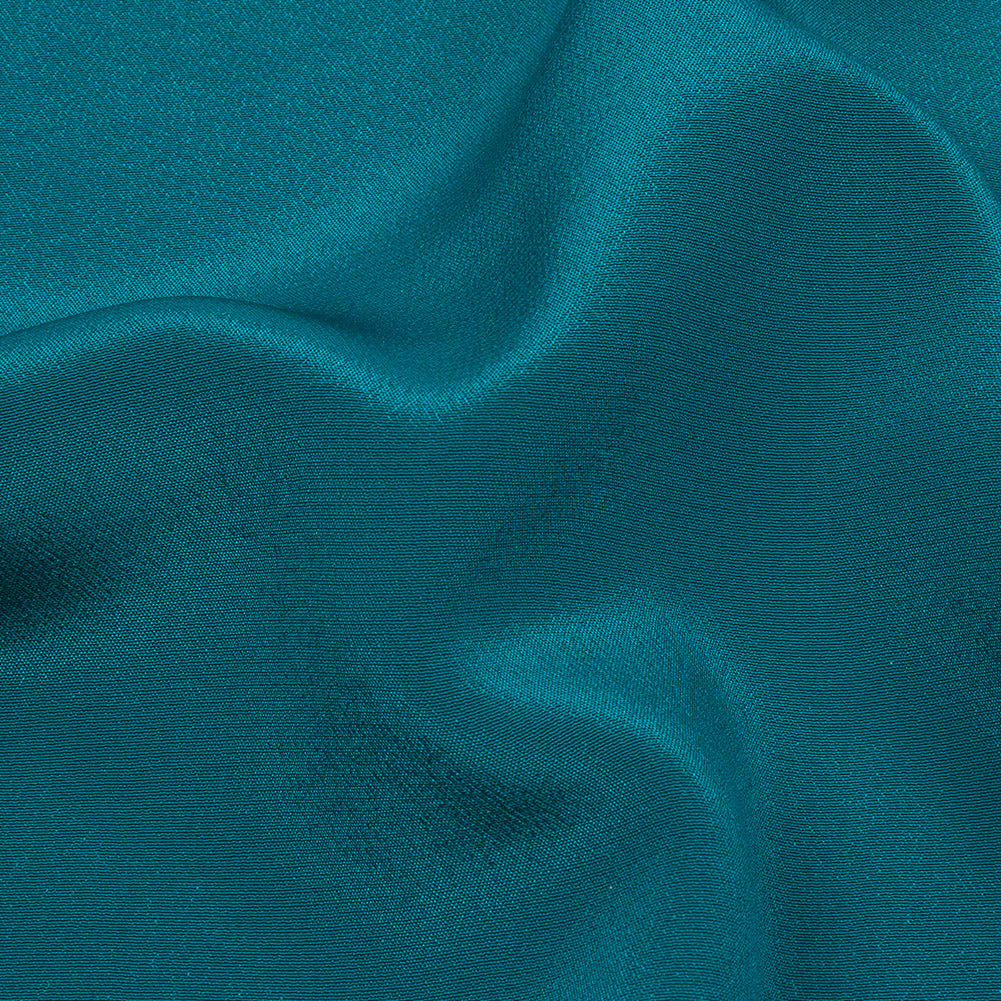 Crepé de China de seda - Azul turquesa intenso - Colección Premium