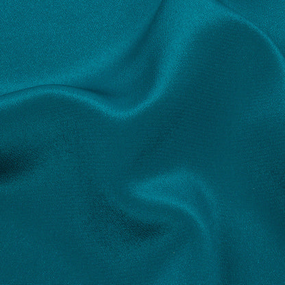Crepé de China de seda - Azul turquesa intenso - Colección Premium