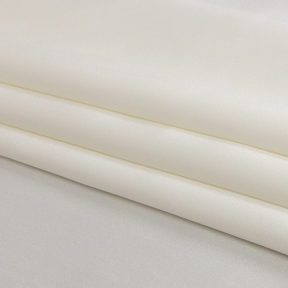 Stretch Silk Charmeuse - Antique White - Premium Collection Folded