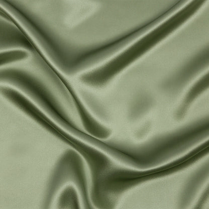 Stretch Silk Charmeuse - Oil Green - Premium Collection