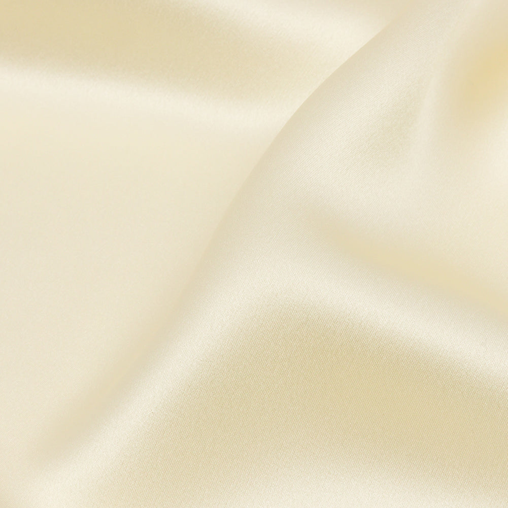 Stretch Silk Charmeuse - Pale Yellow - Premium Collection