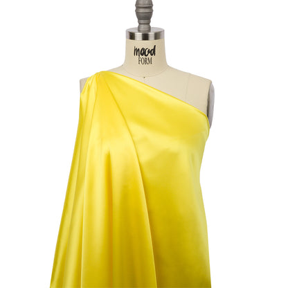Charmeuse de seda elástica - Amarillo mantequilla - Colección Premium