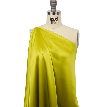 Stretch Silk Charmeuse - Warm Olive - Premium Collection Drape