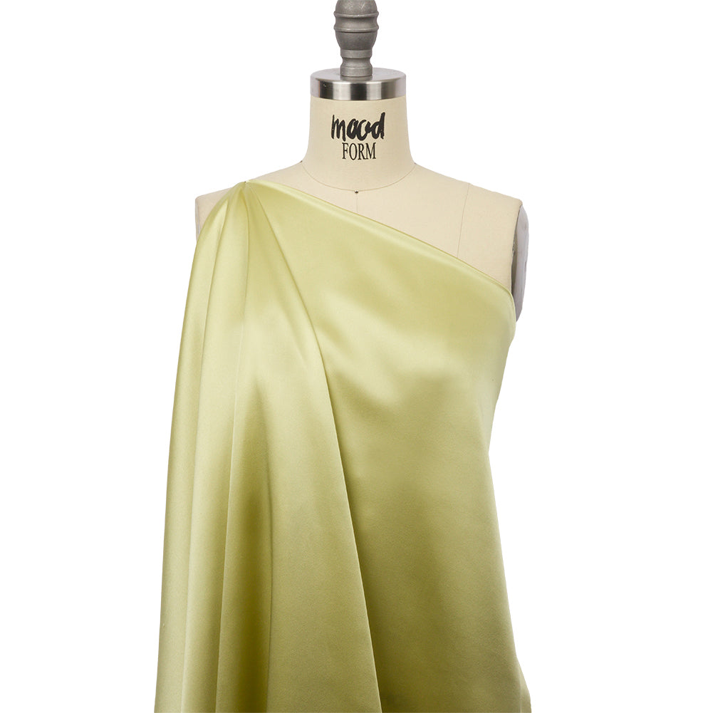 Stretch Silk Charmeuse - Linden Green - Premium Collection