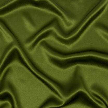 Stretch Silk Charmeuse - Pesto Green - Premium Collection