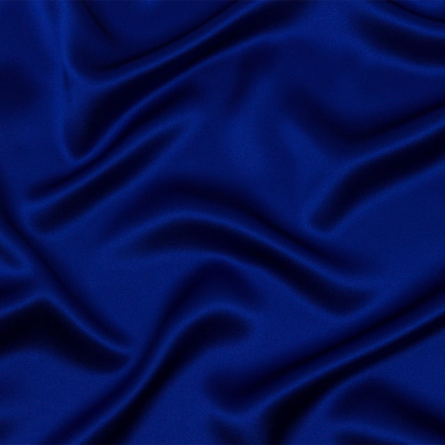 Stretch Silk Charmeuse - Mazarine Blue - Premium Collection