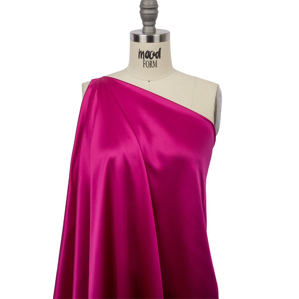 Stretch Silk Charmeuse - Magenta Haze - Premium Collection Detail