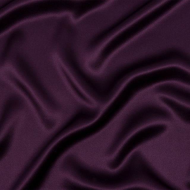 Stretch Silk Charmeuse - Blackberry - Premium Collection