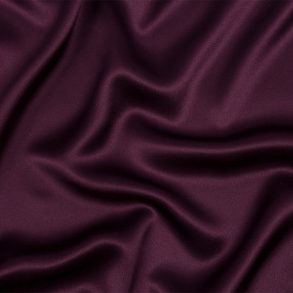 Stretch Silk Charmeuse - Eggplant - Premium Collection