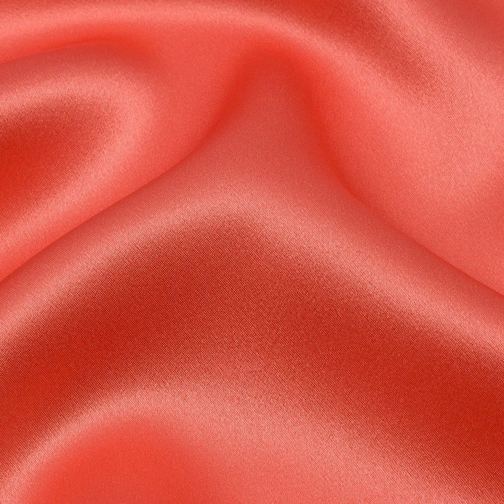 Stretch Silk Charmeuse - Coral - Premium Collection