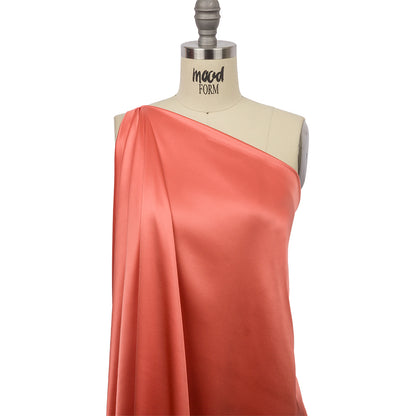 Stretch Silk Charmeuse - Coral - Premium Collection