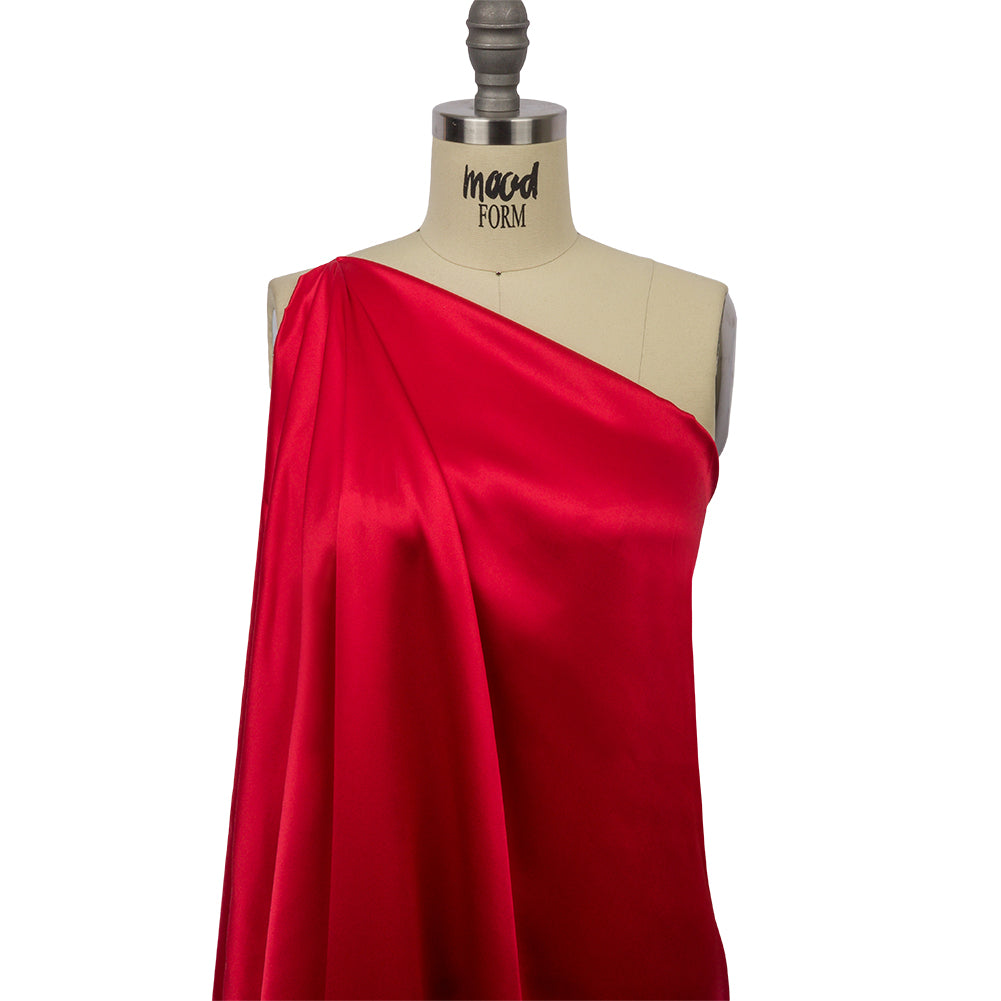 Stretch Silk Charmeuse - Red - Premium Collection