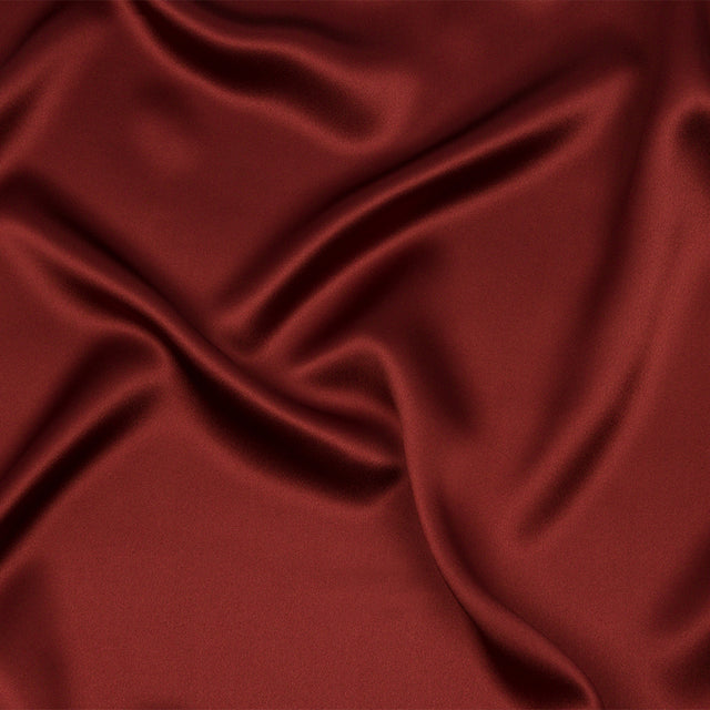 Stretch Silk Charmeuse - Mahogany - Premium Collection