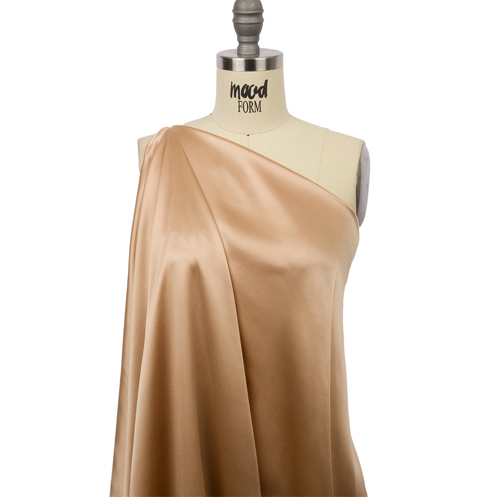 Stretch Silk Charmeuse - Toasted - Premium Collection