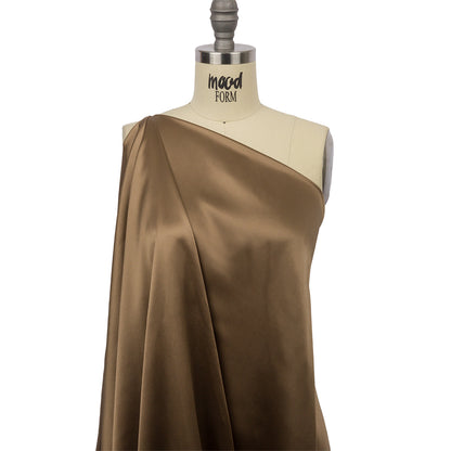 Stretch Silk Charmeuse - Capers - Premium Collection