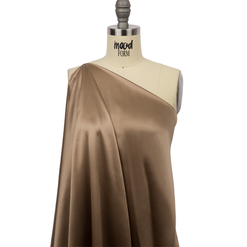 Charmeuse de seda elástica - Hongos - Colección Premium