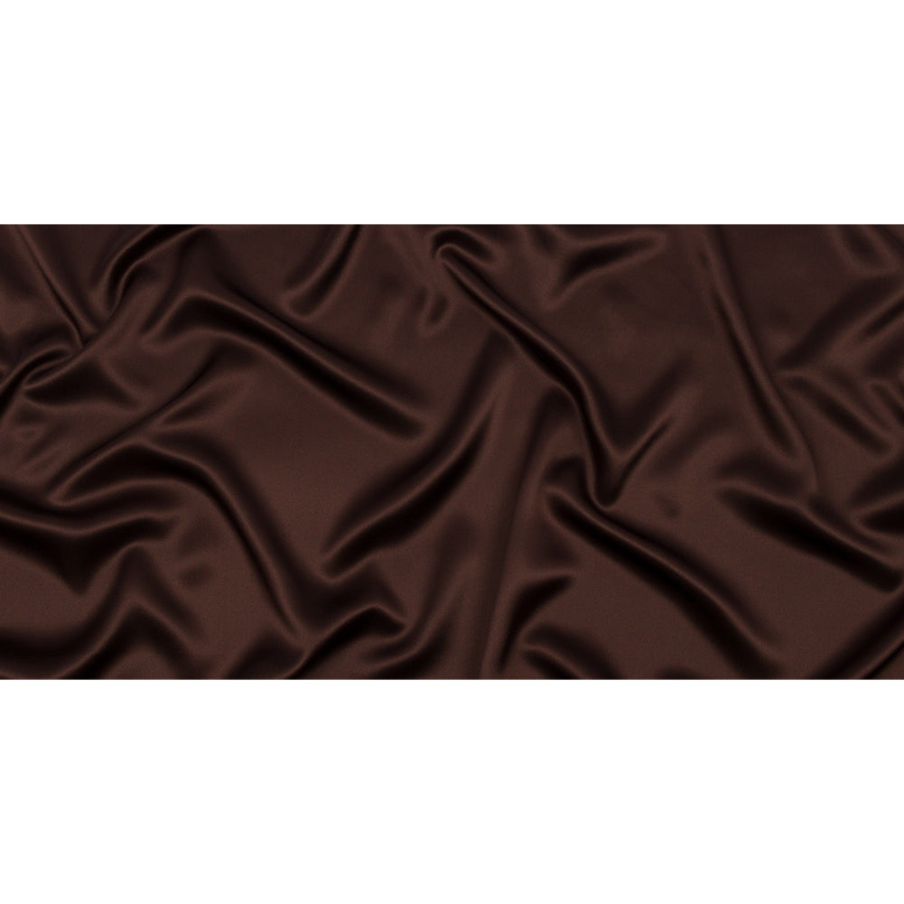 Stretch Silk Charmeuse - Dark Brown - Premium Collection