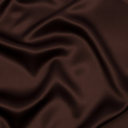 Stretch Silk Charmeuse - Dark Brown - Premium Collection