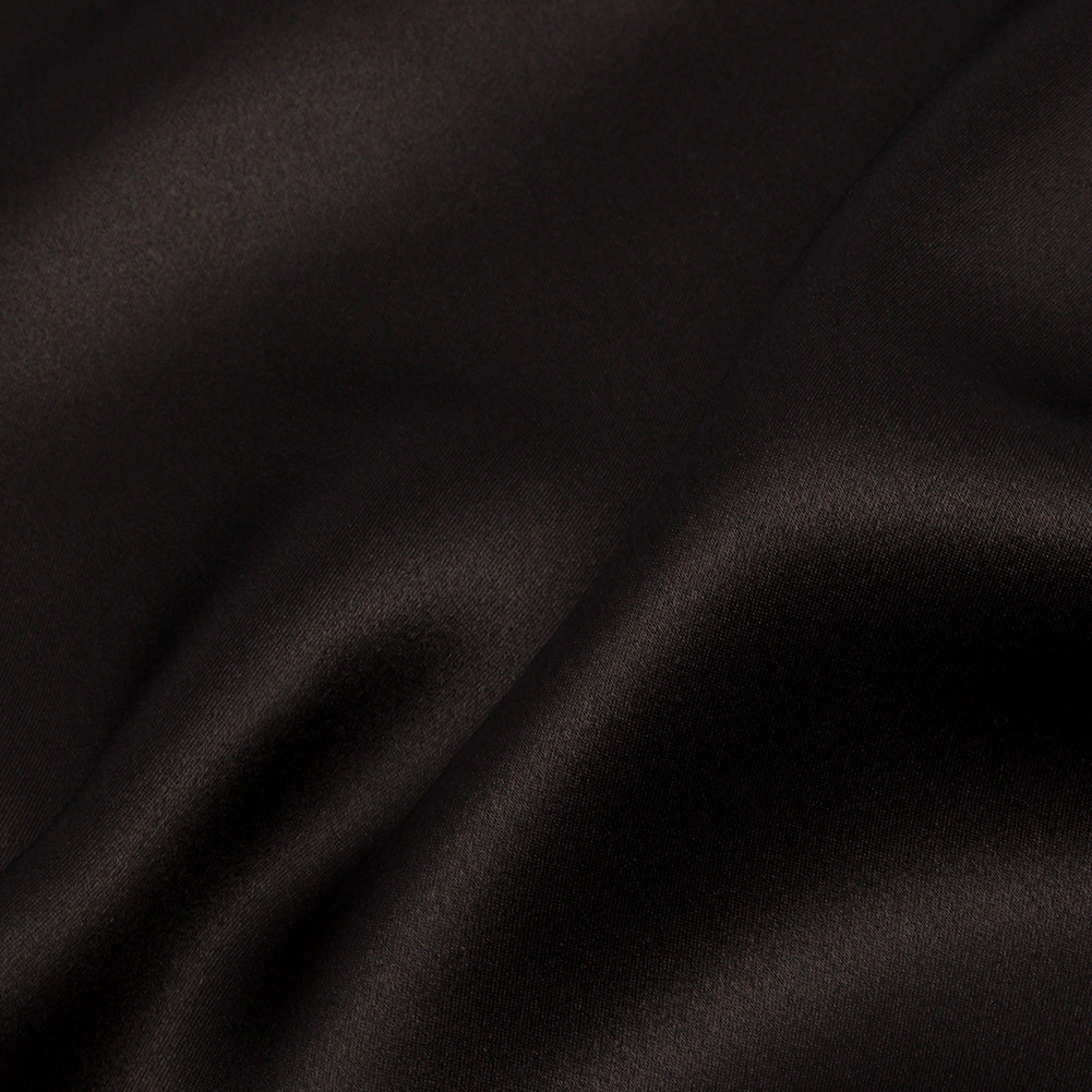 Stretch Silk Charmeuse - Deep Charcoal - Premium Collection