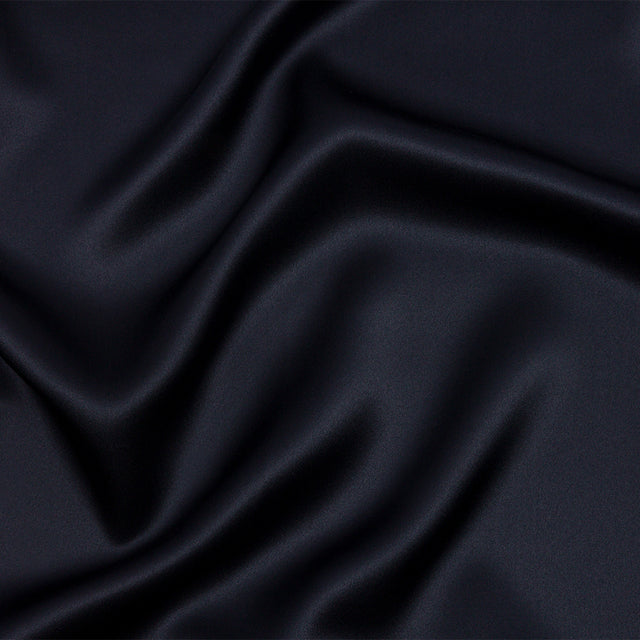 Stretch Silk Charmeuse - Midnight - Premium Collection
