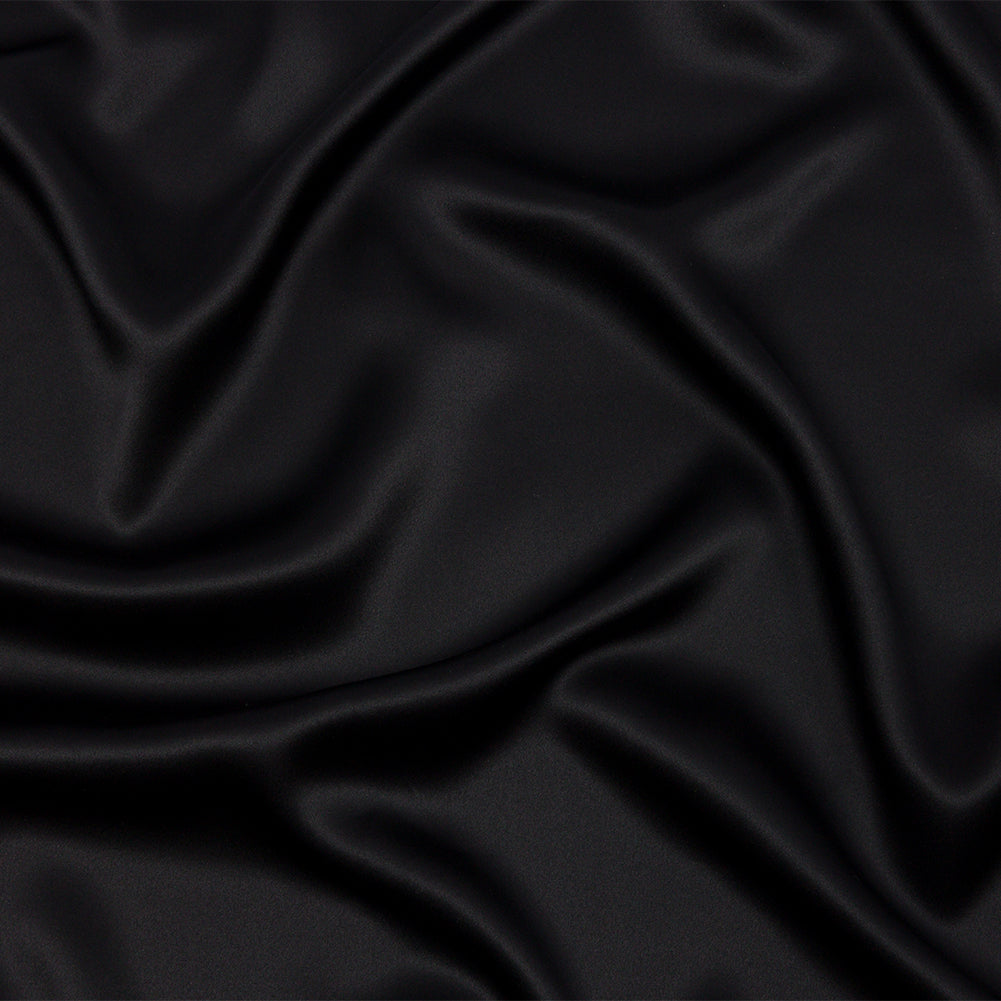 Stretch Silk Charmeuse - Black - Premium Collection