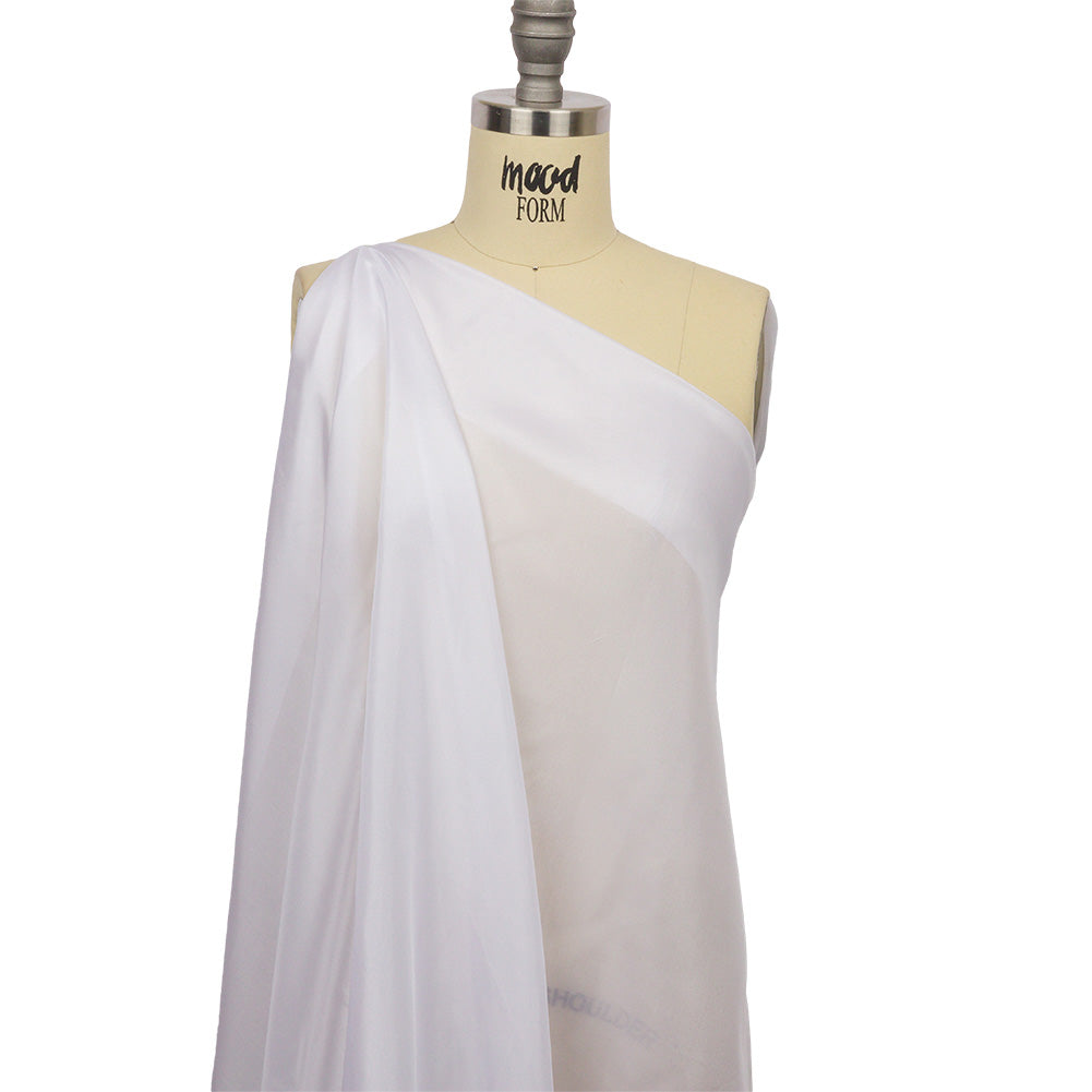 China Silk/Silk Habotai - Bright White - Premium Collection Detail