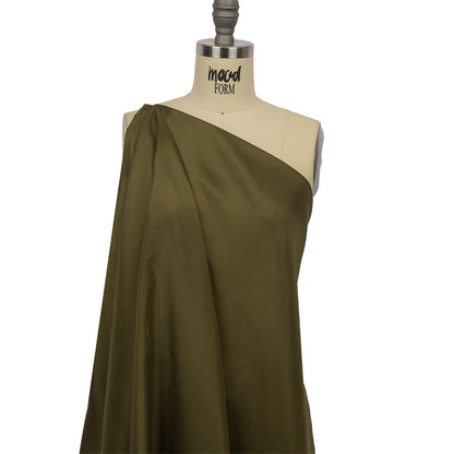 China Silk/Silk Habotai - Olive Green - Premium Collection