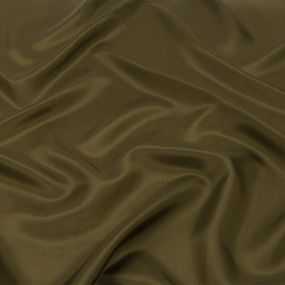 China Silk/Silk Habotai - Olive Green - Premium Collection