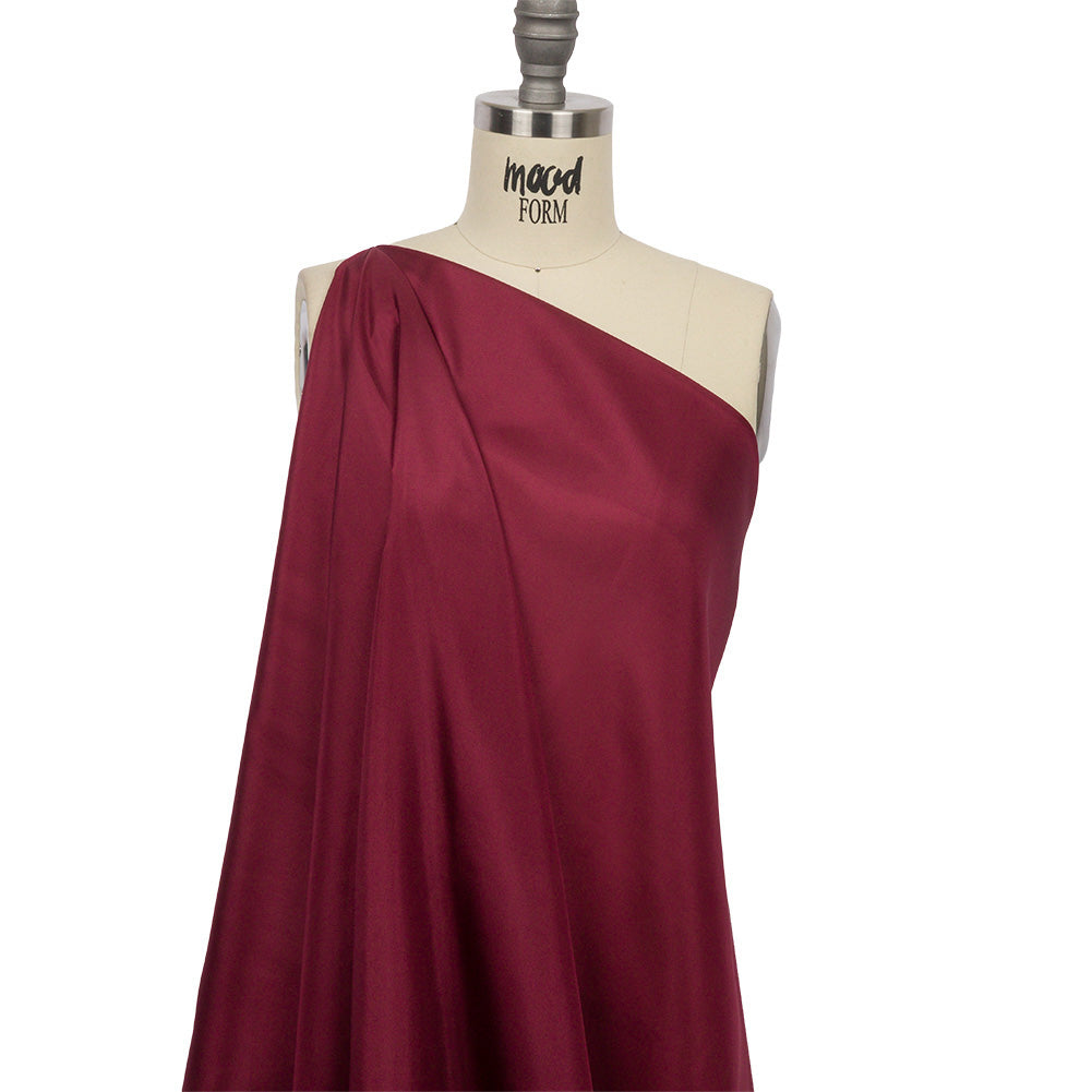 China Silk/Silk Habotai - Maroon - Premium Collection