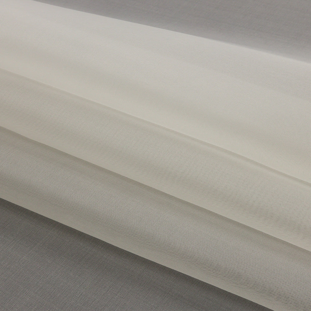 Organza de seda de 112 cm (44 pulgadas) - Blanco antiguo - Colección Premium