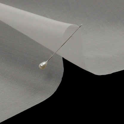 Organza de seda de 112 cm (44 pulgadas) - Blanco antiguo - Colección Premium