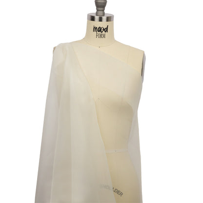 Organza de seda de 112 cm (44 pulgadas) - Blanco antiguo - Colección Premium