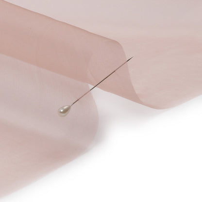 Organza de seda de 44 pulgadas - Rubor - Colección Premium