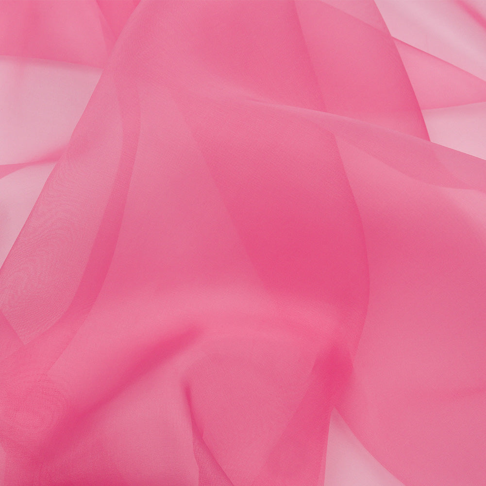 Silk Organza 44" - Carmine Rose - Premium Collection
