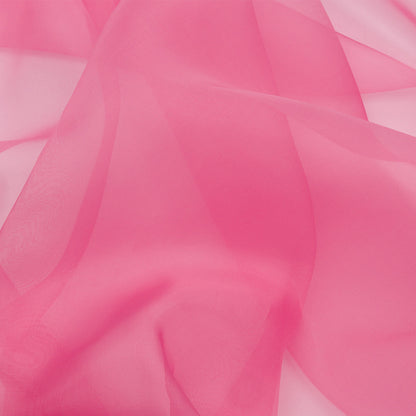 Silk Organza 44" - Carmine Rose - Premium Collection