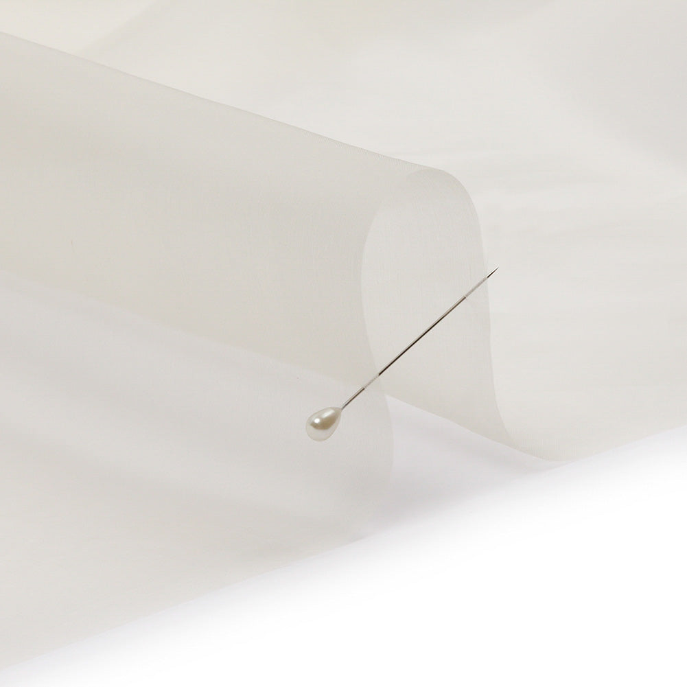 Silk Organza 44" - Ivory - Premium Collection Detail