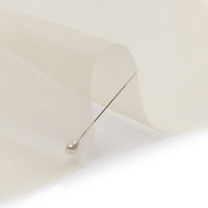 Silk Organza 44" - Pale Yellow - Premium Collection