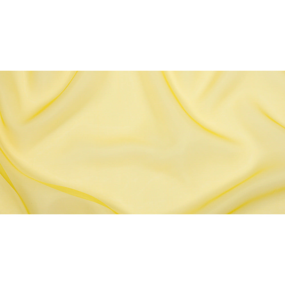 Organza de seda de 44 pulgadas - Amarillo mantequilla - Colección Premium