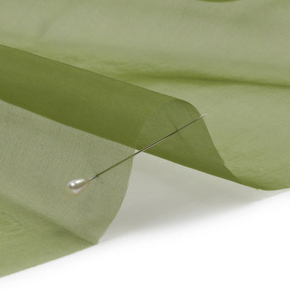 Silk Organza 44" - Pesto Green - Premium Collection