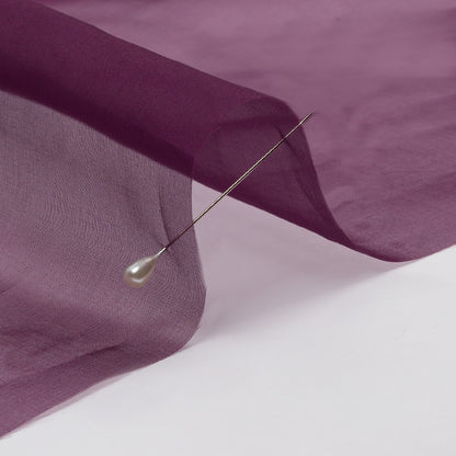 Silk Organza 44" - Eggplant - Premium Collection