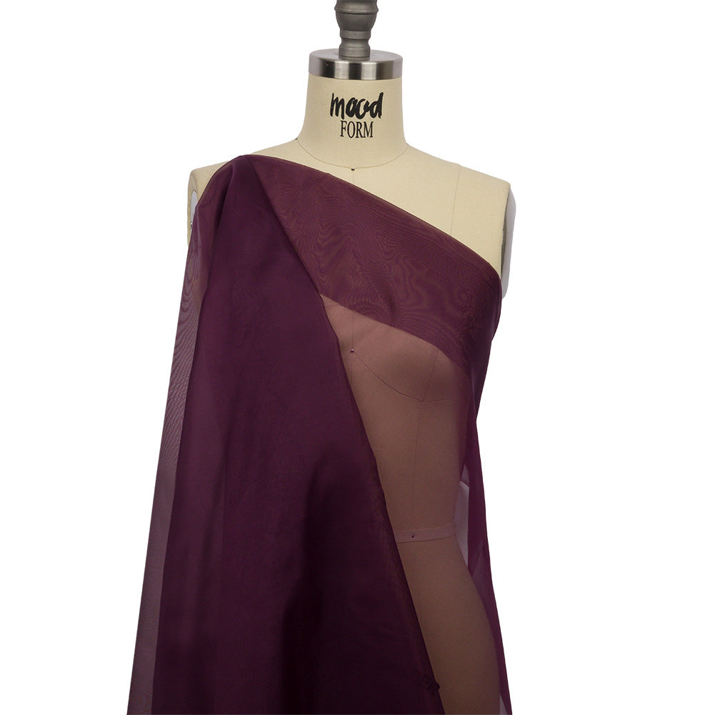 Silk Organza 44" - Eggplant - Premium Collection