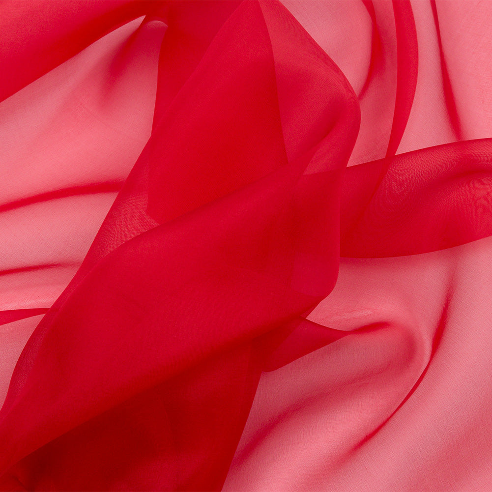 Silk Organza 44" - Tango Red - Premium Collection