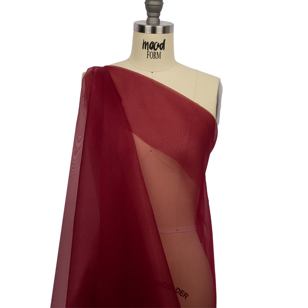 Silk Organza 44" - Wine - Premium Collection