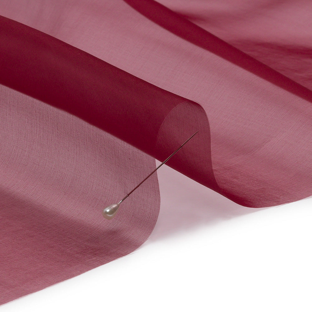 Silk Organza 44" - Maroon - Premium Collection